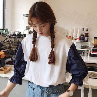 Balloon-sleeve T-shirt