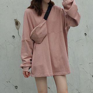 Set: Crew-neck Long-sleeve T-shirt + Fanny Pack