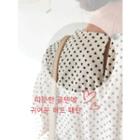 Tie-waist Heart-patterned Long Corduroy Dress