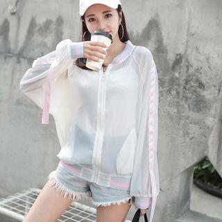 Long-sleeve Lettering Print Light Jacket
