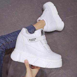 Adhesive Strap Platform Hidden Wedge Sneakers
