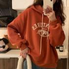 Lettering Hoodie Tangerine - One Size