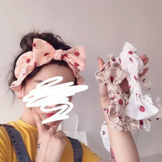 Strawberry Bow Face Wash Headband