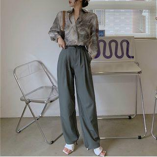 Tie-dyed Shirt / Wide-leg Pants