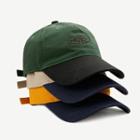Lettering Embroidered Color Panel Baseball Cap