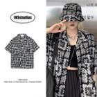 Set: Short-sleeve Paisley Print Shirt + Bucket Hat