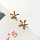 Rhinestone Flower Stud Earring / Clip-on Earring
