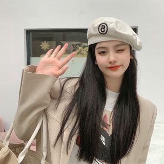 Number Embroidered Beret Hat