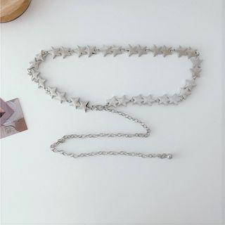 Star Chain Belt 1pc - Silver - One Size