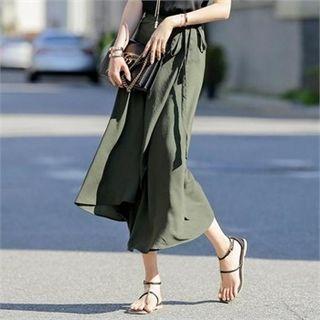 Maxi Surplice-wrap Skirt