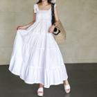 Tie-shoulder Tiered Maxi Sundress
