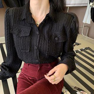 Long-sleeve Button-up Sweater