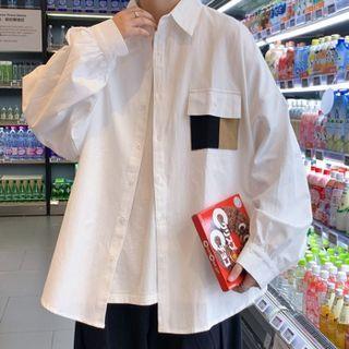 Color Block Pocket Shirt