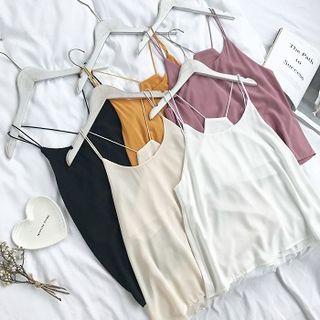 Spaghetti-strap Chiffon Top