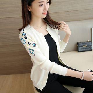 Flower Open Front Cardigan