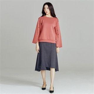 Slit-sleeve Thick Pullover