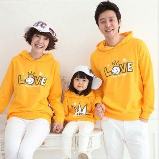 Family Matching Lettering Hoodie