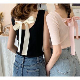 Bow Back Short-sleeve T-shirt / Tank Top