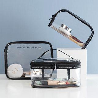 Set Of 3: Transparent Pvc Pouch