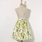 Lemon Print A-line Skirt