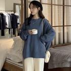Batwing-sleeve Sweater / Straight-fit Pants