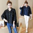 3/4-sleeve Stitching Shirt