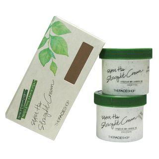 The Face Shop - Stylist Hair Straight Cream: #1 Perm Agent 100ml + #2 Counter-agent 100ml + Cape + Plastic Gloves