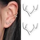 Deer Horn Earring With Earring Back - 1 Pair - Earring - As Shown In Figure - One Size