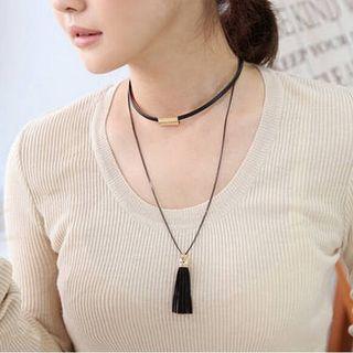 Tassel-drop Choker