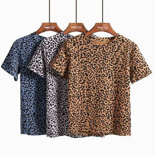 Leopard-print Short-sleeved T-shirt