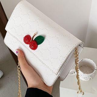 Cherry Accent Chain Crossbody Bag