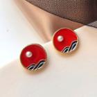 Circle Stud Earring 1 Pair - As Shown In Figure - One Size