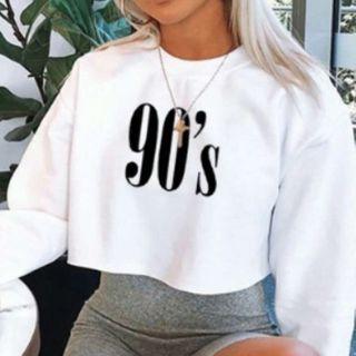 Numbering Cropped Pullover