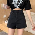 High-waist Slited A-line Shorts