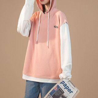 Mock Two Piece Waffle Hoodie