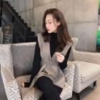 Turtleneck Long-sleeve T-shirt / Tie Waist Knit Vest