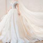 Off-shoulder Wedding Ball Gown / Set