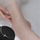 Cross Anklet Silver - One Size
