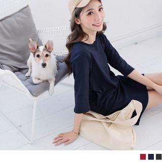 3/4 Sleeve T-shirt Dress