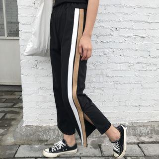 Panel Slit Wide Leg Pants