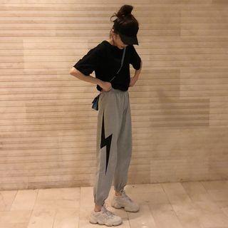 Lightning Print Sweatpants