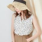 Floral Sleeveless Top Off-white - One Size