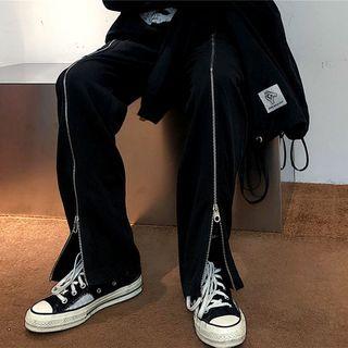 Zipped Straight Leg Pants