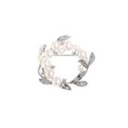 Elegant Temperament Garland Freshwater Pearl Brooch With Cubic Zirconia Silver - One Size