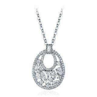 Fashion Pendant With White Austrian Element Crystal Sand Necklace