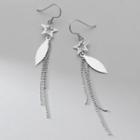 Star Leaf Drop Earring 1 Pair - S925 Silver - Silver - One Size