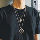 Leaf Chain Necklace / Compass Chain Necklace / Set