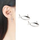 Fish 925 Sterling Silver Stud Earring