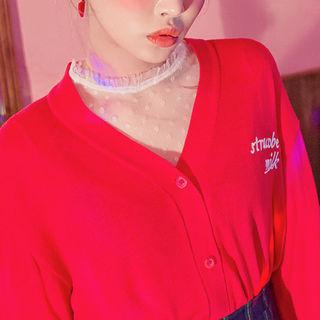 Polka-dot Sheer Mesh Top