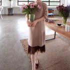 Crew-neck Wool Knit Dress
